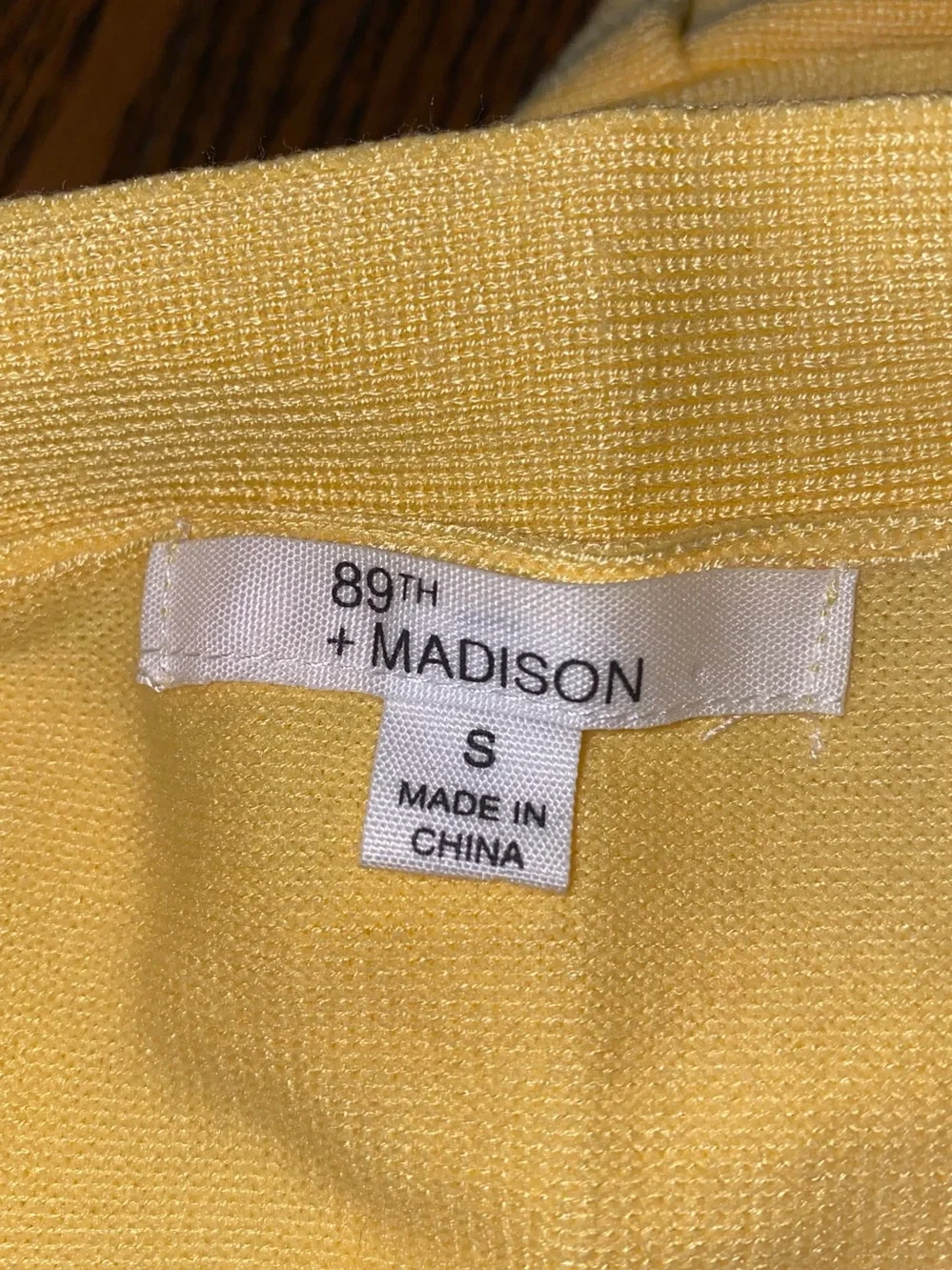New-Yellow Ruffle-Trim Open Cardigan - Picture 2 of 4